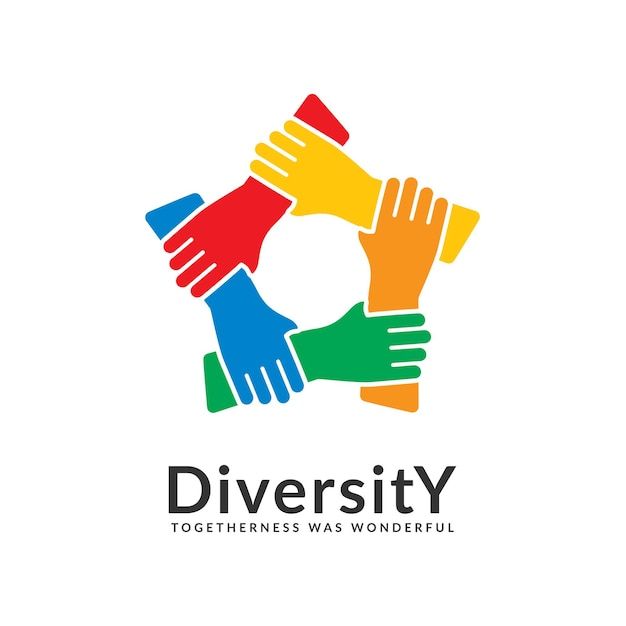 images/Premium Vector _ Diversity and togetherness logo_ people network together pentagon hands